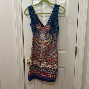 Unique Colorful VNeck BEBE Dress